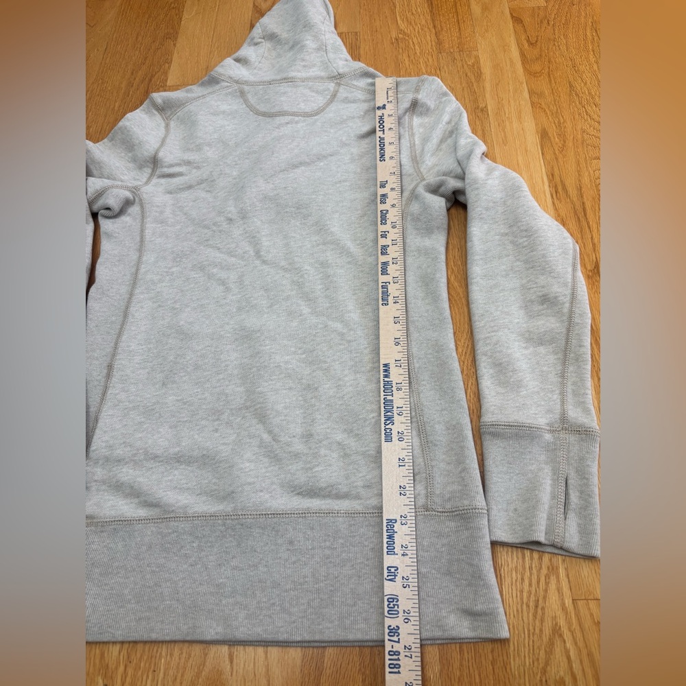 Vtg Ralph Lauren Rugby Beige Hoodie Kangaroo Pockets Elbow Patches size M - Picture 14 of 14